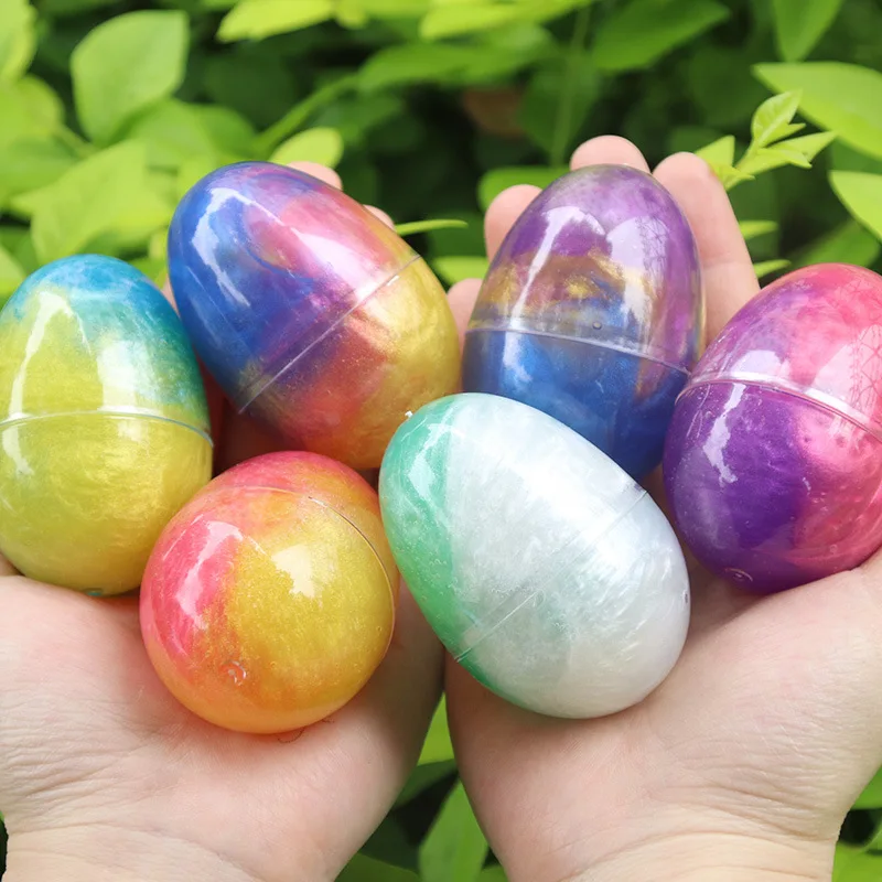 

New DIY Egg Rainbow Galaxy Slime Mud Modeling Crystal Slime Children Intelligent Plasticine Magic Clay Kids Toy Gift