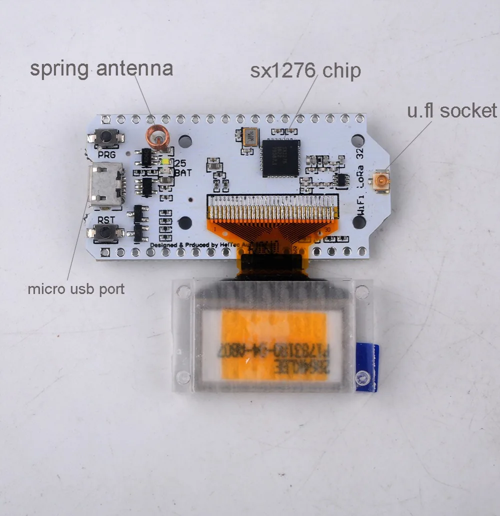 2 шт. 0,9" OLED ESP32 wifi Bluetooth Lora макетная плата 868 МГц SX1276 Lora Kit 32 модуль IOT(с штифтом