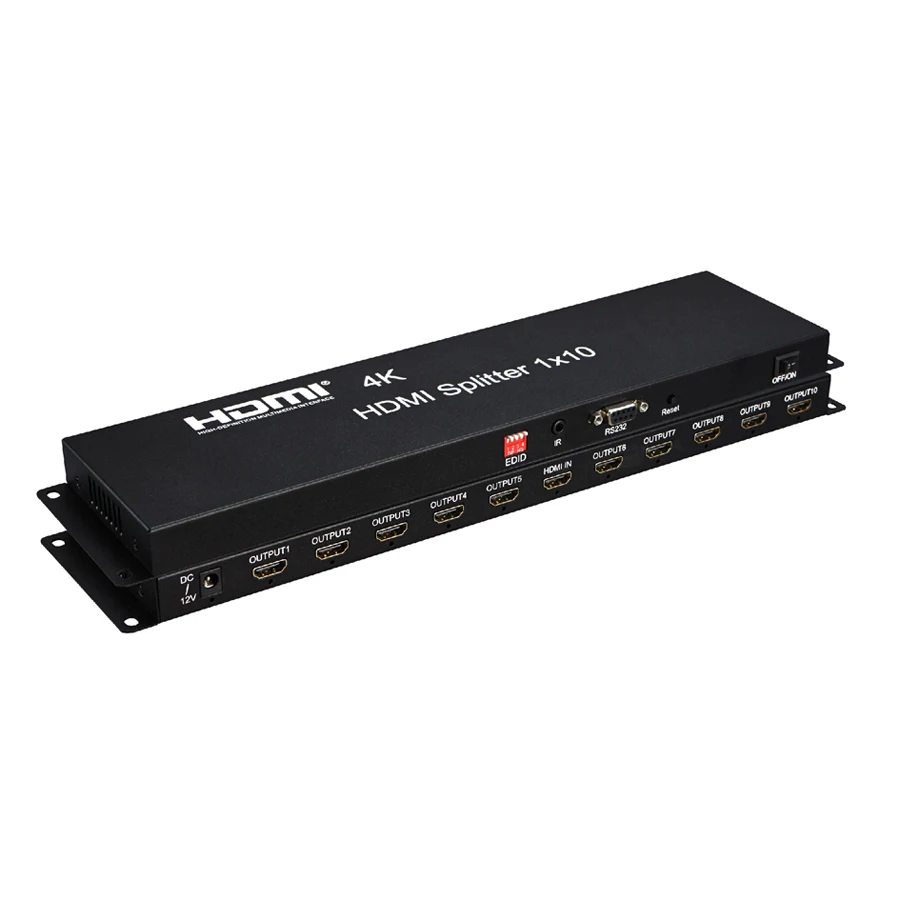 2019 Новый HDMI сплиттер 1x10 Сплит 4K x 2K 1 вход 10 Выход 1080p Аудио видео преобразователь