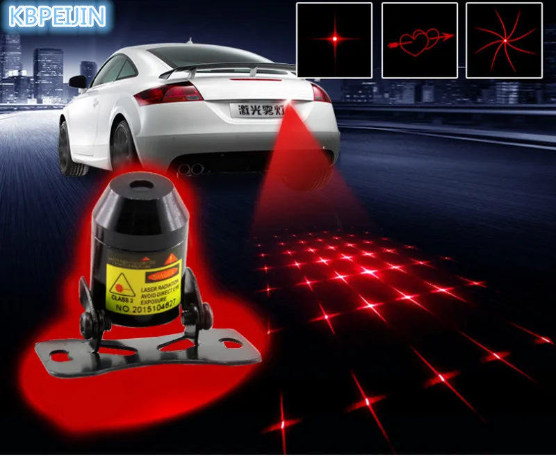Styling Led Car Motorcycle Laser Fog Light Anti Collision Tail