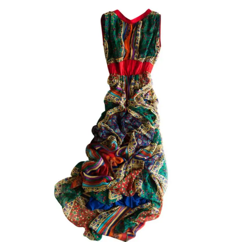 Bogeda, платья из натурального шелка, женское платье с принтом, новинка, Летнее Длинное Платье с рисунком, женская пляжная одежда, повседневная одежда