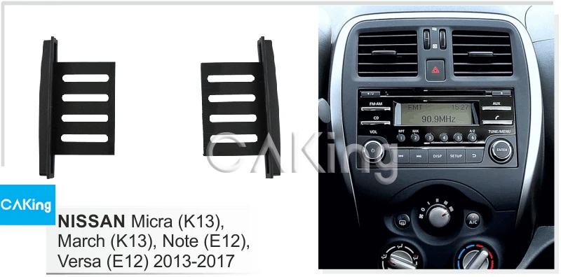 Радио панель для Nissan Micra(K13), March(K13), Note(E12), Versa(E12) 2013- Dash Fit Комплект наборная доска лицевая пластина адаптер