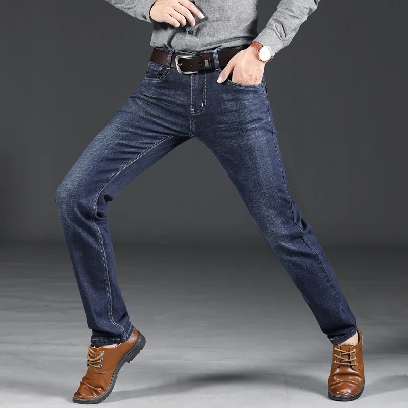 Spring Autumn Fashion Men Jeans Straight Elastic Denim Casual Pants Basic All Match Business Jeans Men Smart Classical Jeans Men Spring Autumn Fashion Men Jeans Straight Elastic Denim Casual Pants Basic All Match Business Jeans Men Smart Classical Jeans Men