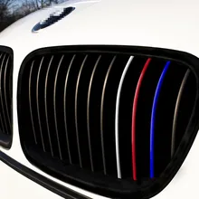 Передняя решетка виниловые полосы Стикеры наклейка для BMW M3 M5 E36 E46 E60 E90 E92 Светоотражающие гриль Стикеры S для BMW модели серии 1-7