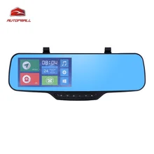 3G Car DVR Camera Rearview Mirror GPS Tracker 5″ Full HD 1080P JC900 Dual Lens Dash Cam Android 4.4 GPS Registrar Navigation FM