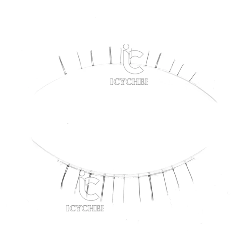 ICYCHEER, японский естественный вид, нижняя часть, накладные ресницы для наращивания, накладные ресницы, прозрачная полоска, набор для наращивания ресниц