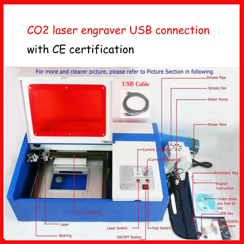 CO2 Laser engraver/ laser engraving machine 3020/ laser cutting machine