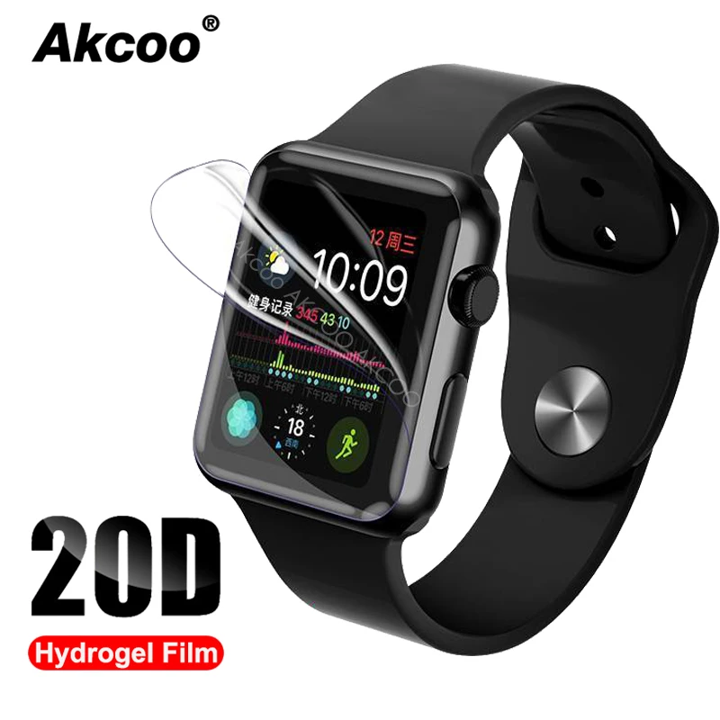 

2 Pieces 20D Screen Protector for Apple watch Series 4 film with full glue easy paste for iwatch 38 40 42 44mm screen protector
