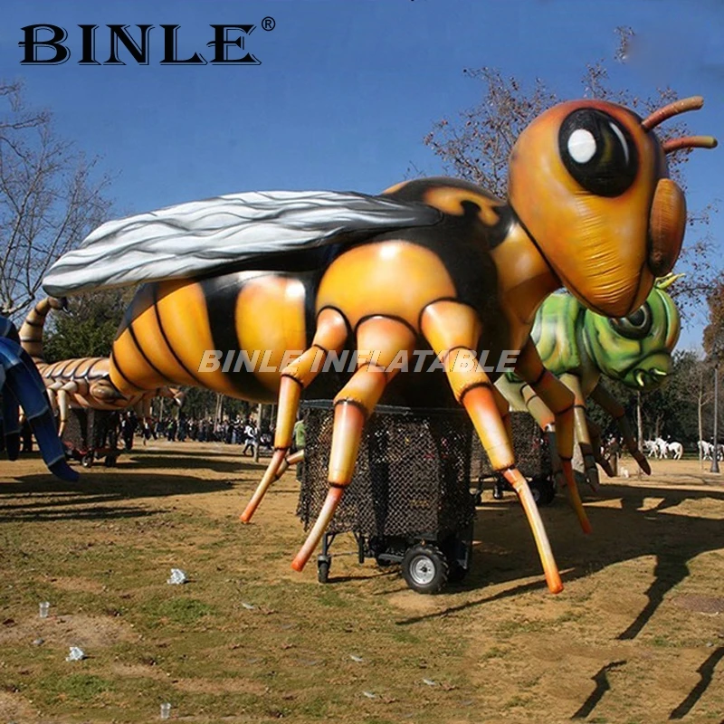 Индивидуальные реалистичные летающие гигантские надувные hornet модель большой Базз надувной ОСА воздушный шар в виде Насекомого для украшения событий