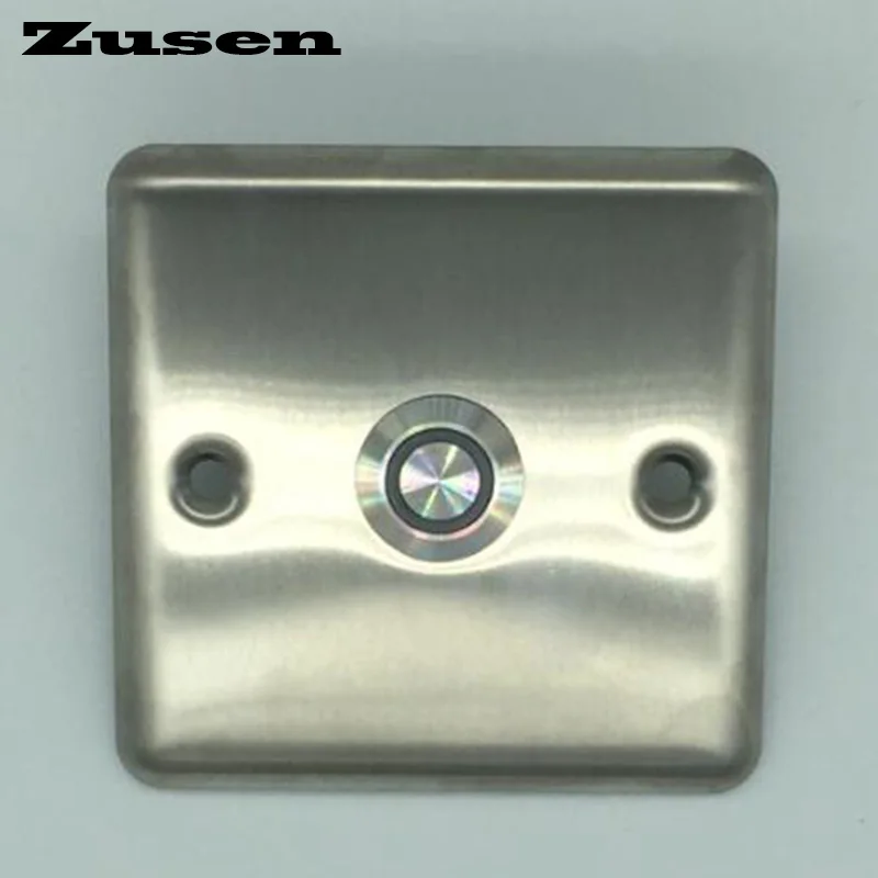 Zusen 19mm door light switch Door bell push button switch with blue LED