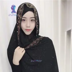 Модные хиджабы мусульманский исламский шарф шарфы для женщин длинный шарф Мусульманский Исламский хиджаб шарф для женщин