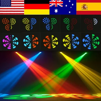 

2Pcs/set 30W LED Moving Head Stage Light DMX512 DJ Disco Light Pub Party LED Effect Lights EU Plug 220~240V Hot Sale
