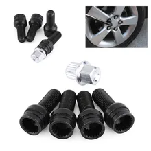 HOT 4+1 M14x1.5×27.5 8D0601139F Wheels Bolt Key & Lock Lug Nut Set For VW/Golf/Jetta/Beetle/Passat/Audi Black