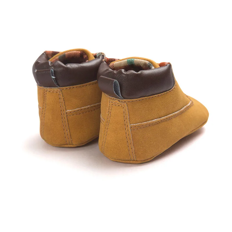 2016 Spring / Autumn Infant Baby Boy Soft Sole PU Leather First Walkers Crib Shoes 0-18 Months