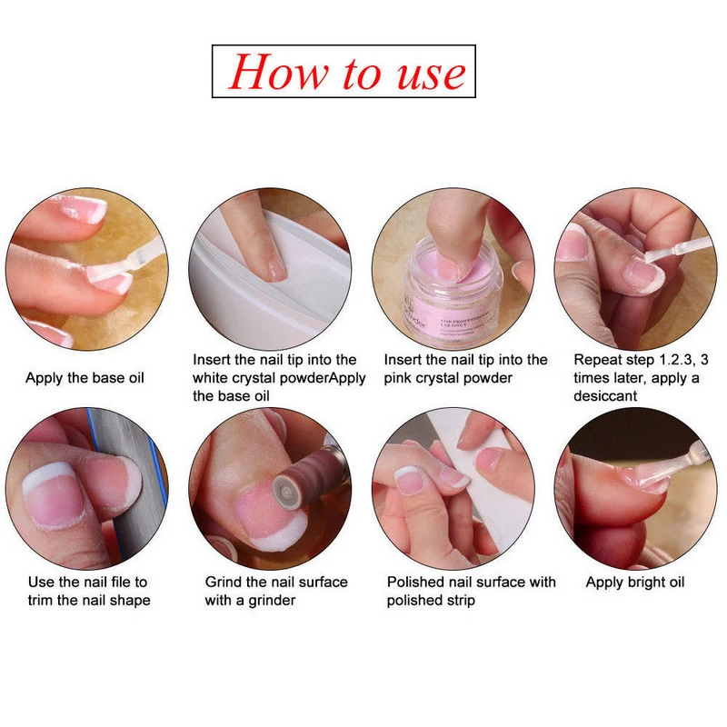 1pc Nail Dipping Powder Tray PVC White Nail Dipping Powder French Tray Manicure Mold Nail Dip Container