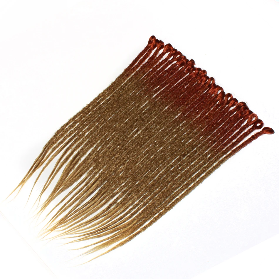 Trança de Cabelo qp Deusa Cabelo Dreadlocks Dreadlocks Crochê Cabelo Sintético Cabelo Pré Esticado Dread Locks Termina Duplas 6 Online shopping