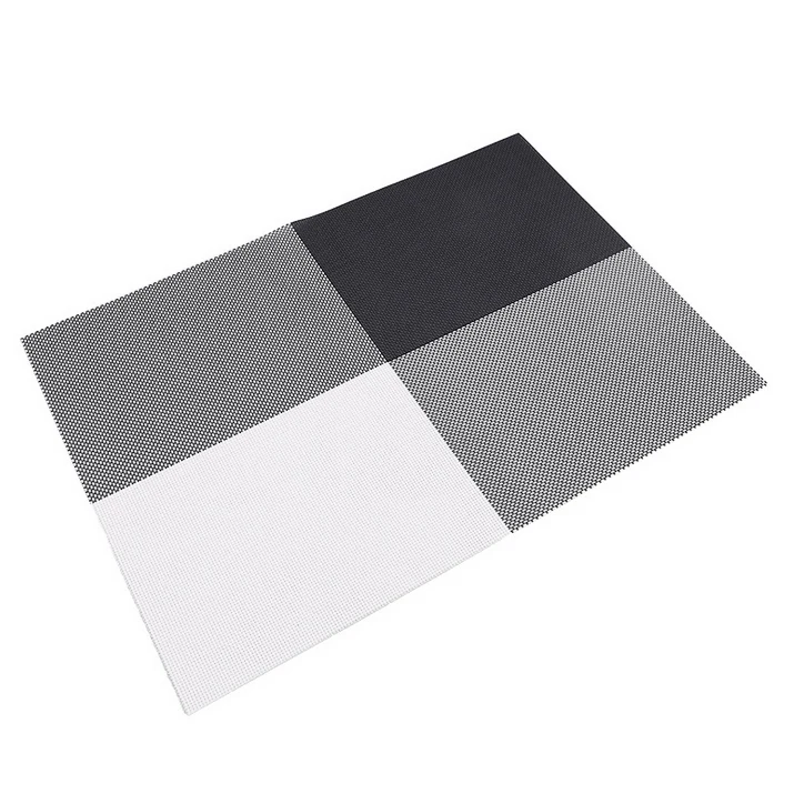 TFBC 4 قطع المفارش خمر PVC العزل منقوشة الطعام الجدول ماتس كوستر عاء سادة العزل سادة