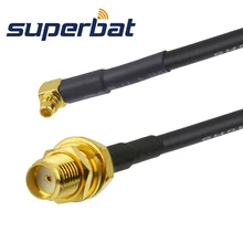 Superbat MMCX штекер под прямым углом к внутренний разъем SMA перемычка-хвостик 50 кабель ohm RG174 20 см