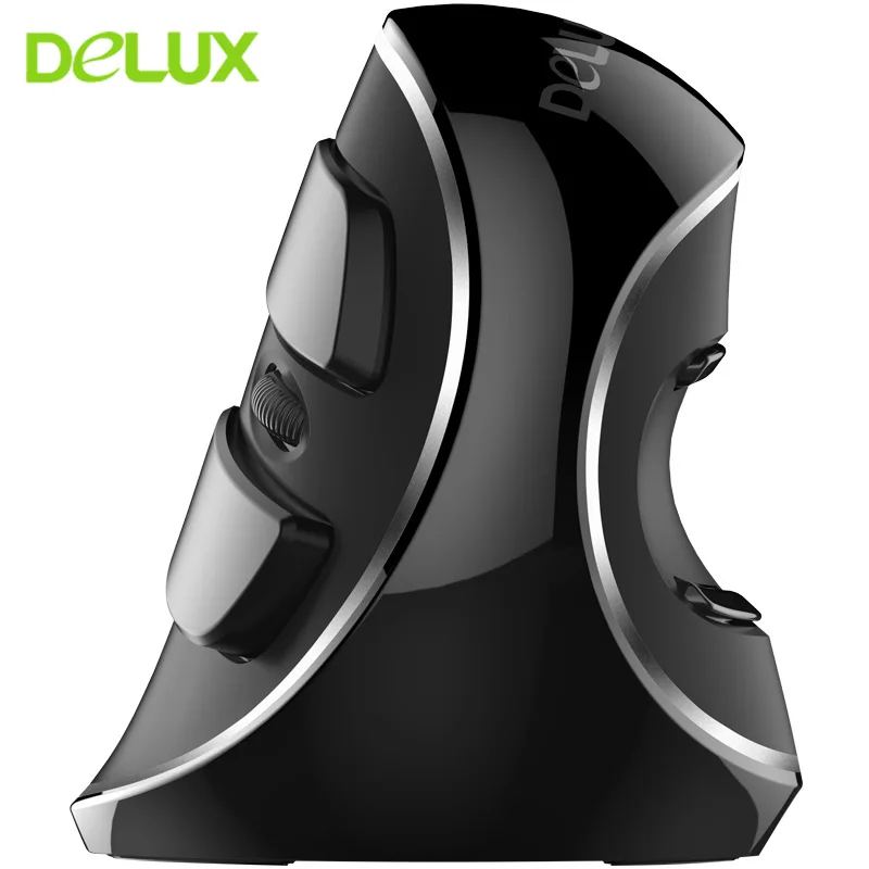 Além de Rato Vertical sem Fio Mause sem Fio para Computador Delux Ergonômico Computador Óptico Ratos Jogos Portátil Gamer M618 1600 Dpi