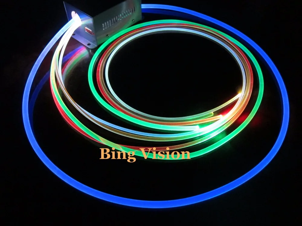 

2.0mm solid core side glow fiber 5m super soft bright super soft 2mm diameter for car or indoor side emitting fiber optic