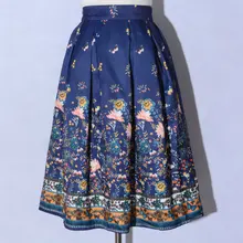 Пачка Лидер продаж Империя полиэстер хлопок ни Юбки Европа и Америка стиль женская Повседневное принт плиссированная юбка