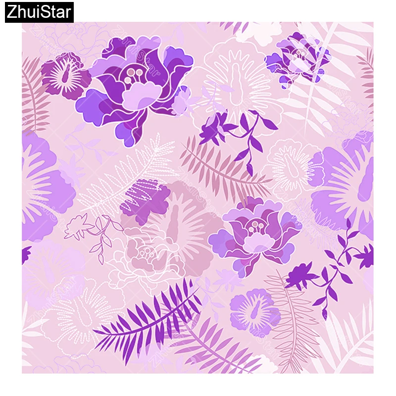 Full Square 5D DIY Diamond Painting &quotLeaves and flowers&quot Embroidery Cross Stitch Mosaic Home Decor Gift CJ2 | Дом и сад
