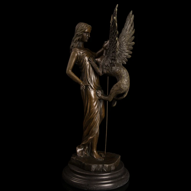 

Arts Crafts Copper Bronze Statue fine art western sculptures for decoration myth figurine lost wax casting Little monster