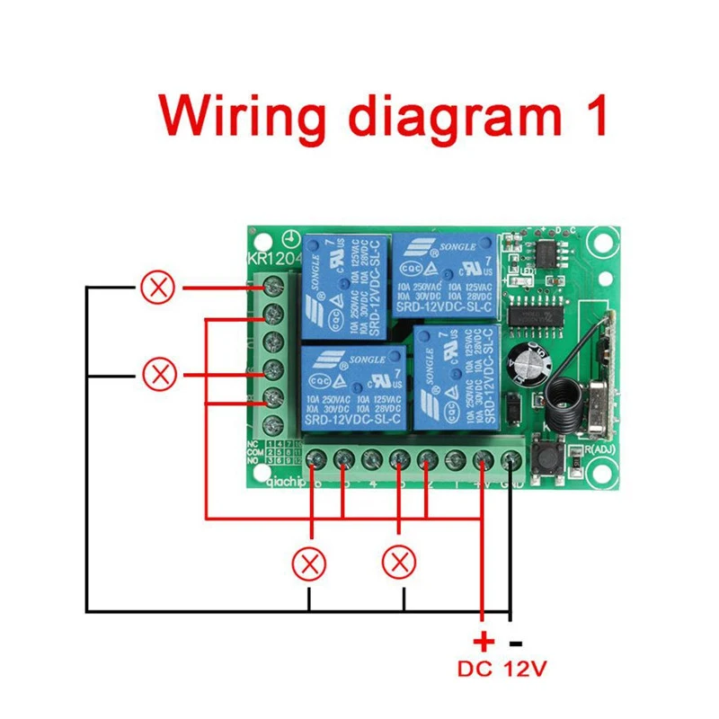 QIACHIP 433 Mhz универсальный Беспроводной удаленного Управление переключатель DC 12 V 4CH РФ реле Модуль приемника+ пульт Управление 433 МГц передатчик