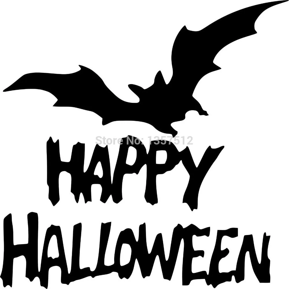 Wholesale 20 pcs lot Happy font b Halloween b font font b Car b font Sticker