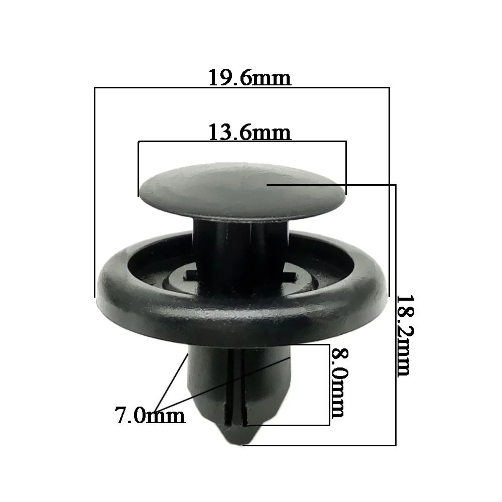 CNIKESIN 50 шт. 7 мм отверстие Автомобильный Крепеж 90467-07166 крыло лайнер фиксаторы зажимы для Toyoda Kamimizu Highlander Карола Корона рейз