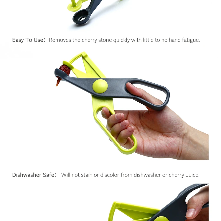 Wholesale Ergonomic Design Plastic Convenient Cherry Pitter With Only One-Handed Operation