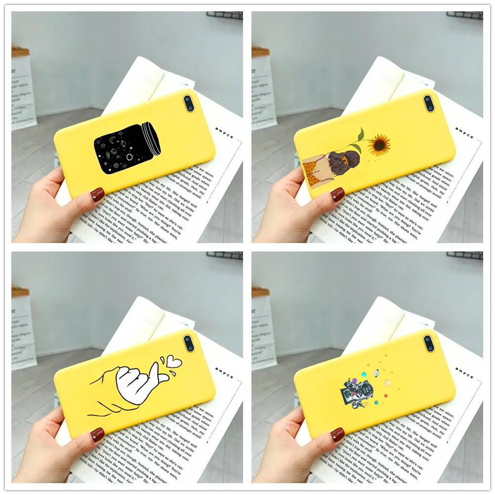 

For iphone XR XMAX case Fun fashion Star sky girl glass bottle yellow soft phone case for iphone 6 7 8 plus X XS 5 coque shell