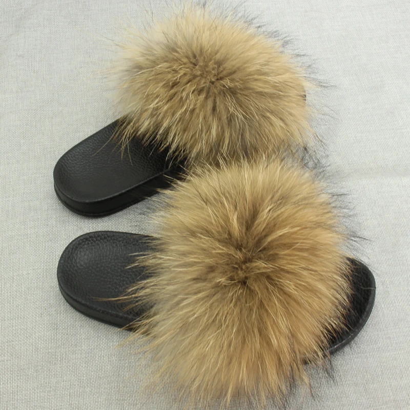 JKP Women's Furry Slippers Ladies Cute Plush Fox Hair Slippers Baby Fur Slippers four seasons Slippers for Women Hot 