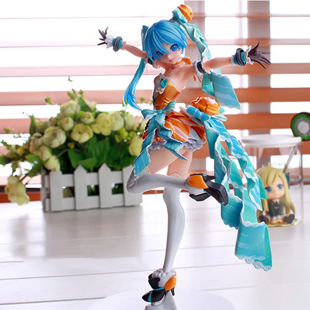 

9" Anime Volcaloid Hatsune Miku Orange Blossom Princess ver. Boxed 23cm PVC Action Figure Model Doll Toys NO10