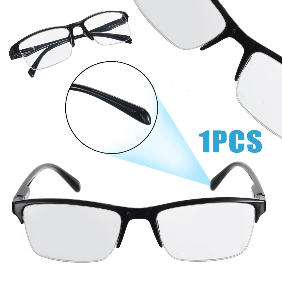 Mayitr 1PC Fashion Unisex Reading Glasses Half Frame Style Transparent Reading Glasses +0.25 to +4.0 For Eyewear  Accessories