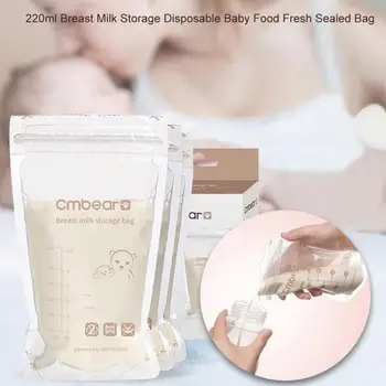 

30/50pcs 220ml Breast Milk Storage Disposable Baby Food Fresh Sealed Bag Mother Breast Milk Freezer Bags Fresh Sealed Bag