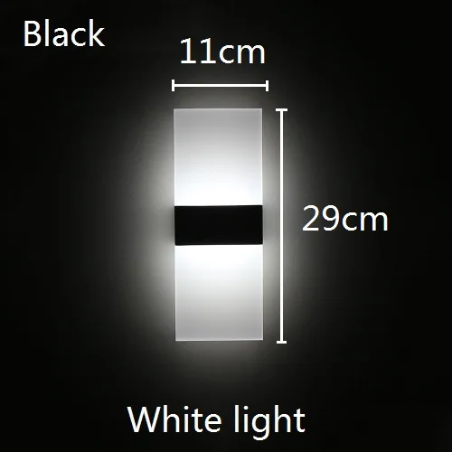 Светодиодный настенный светильник современный акриловый настенный светильник алюминиевый Гостиная Спальня Ванная комната туалетное зеркало со светодиодной подсветкой ночной промышленных Apliques де сравнению - Цвет абажура: 29cm B White
