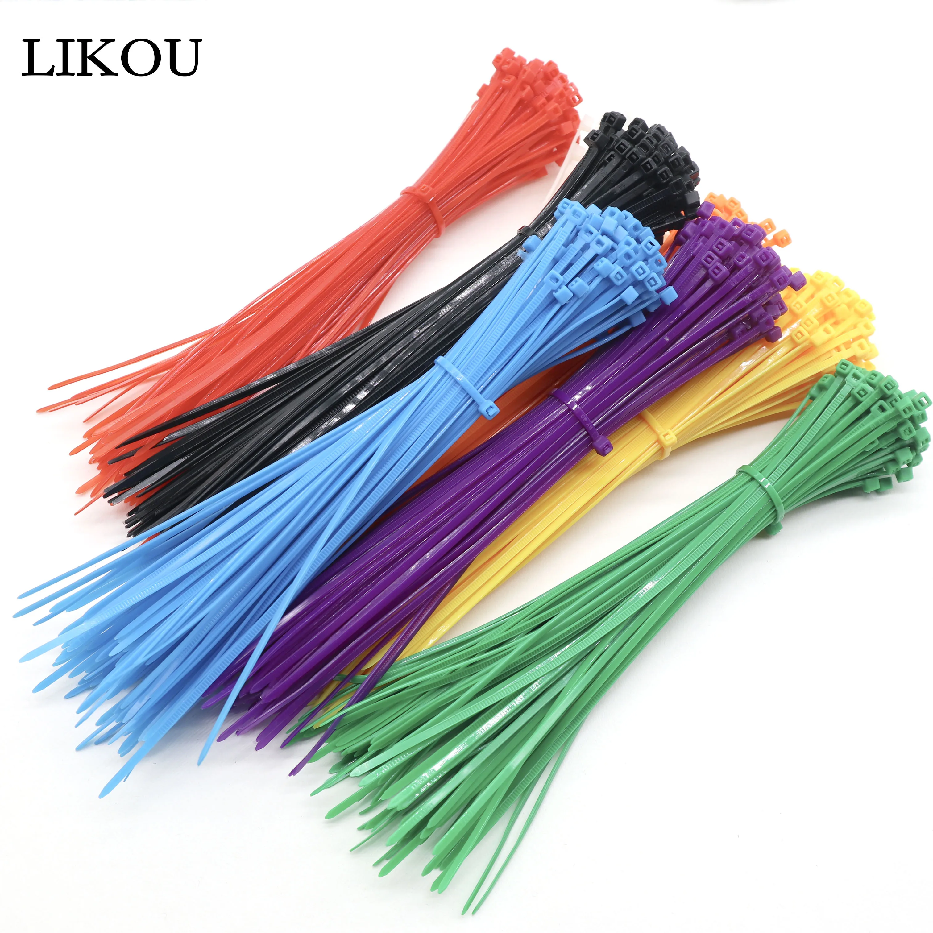 

Self-locking Nylon Cable ties 2.5X200mm Mutiesmulti-colored cable ties ZIP TIE total of 700PCS wholesale