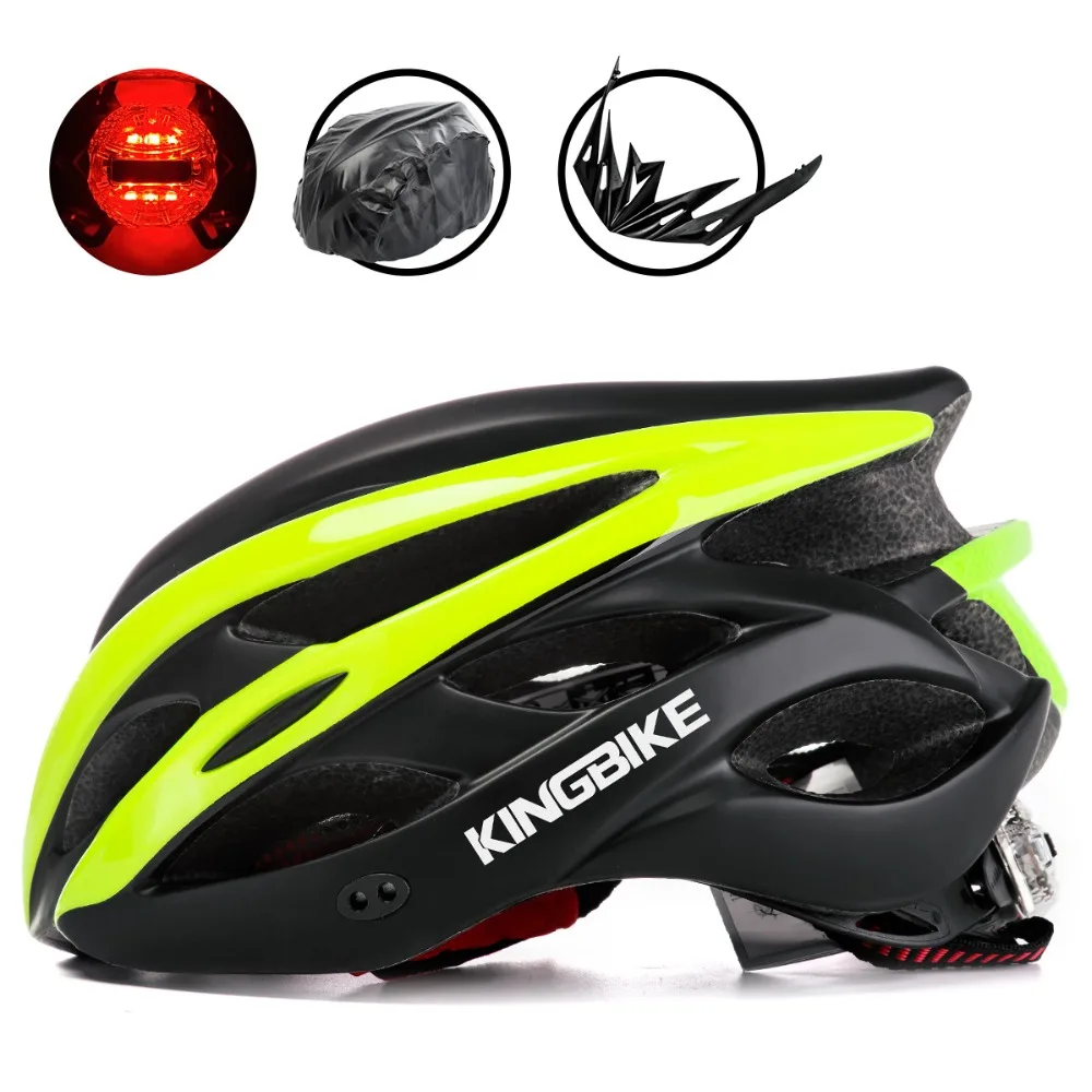 KINGBIKE, 4 цвета, велосипедный шлем для женщин и мужчин, велосипедные шлемы с светильник для горного велосипеда, шоссейного велосипеда, MTB, цельный, литой,, велосипедный шлем