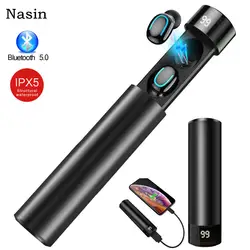 Nasin Q67 наушники-вкладыши TWS с Беспроводной наушники 3D Стерео Bluetooth Наушники Mini 5,0 с двойной микрофон спортивные Водонепроницаемый наушники