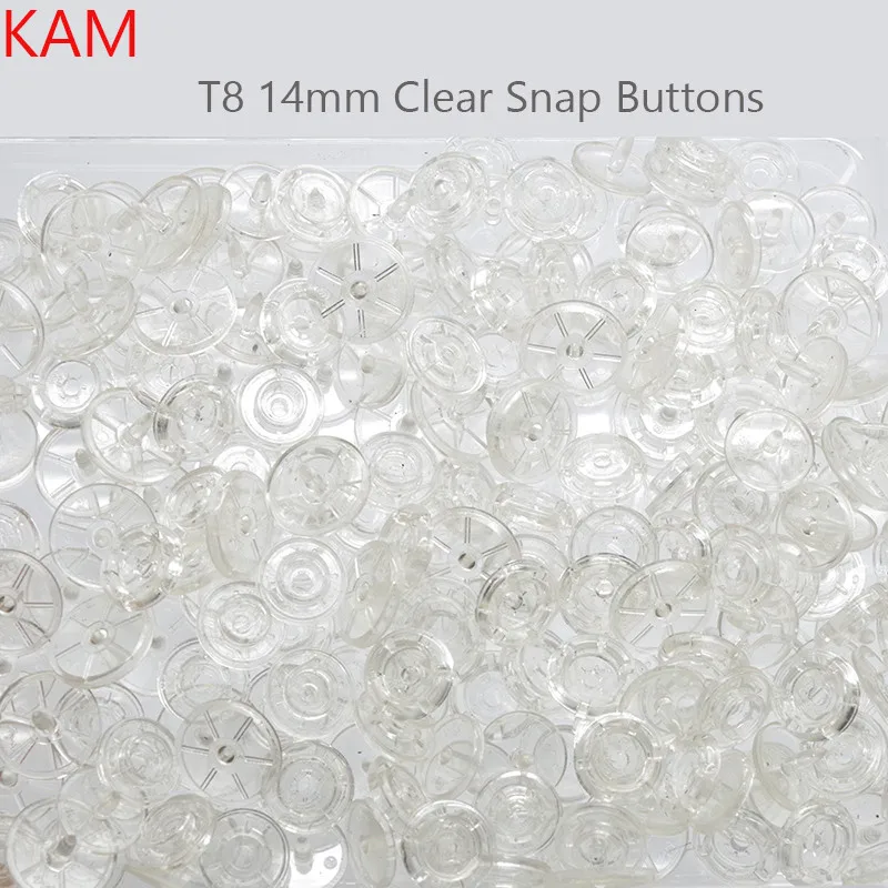 T8 Clear snap buttons