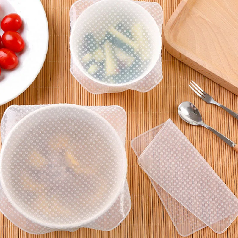 Food-Cover-Placemat-Multifunction-Kitchen-Helpers-Bowl-covers-Food-Preservation-Film-Wrap-Seal-4Pcs-Set-Silicone (1)