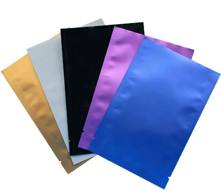 

200pcs Small Colored Open Top Pure Aluminum Foil Bag Beeds Facial Mask Packaging Bag Heat Sealing Gift Foil Pouch