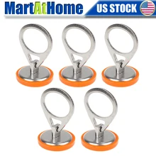 5 шт./лот NdFeB Неодимовый магнитный подъемный инструмент ручка рыболовные магниты магнитное подъемное кольцо до 35 фунтов