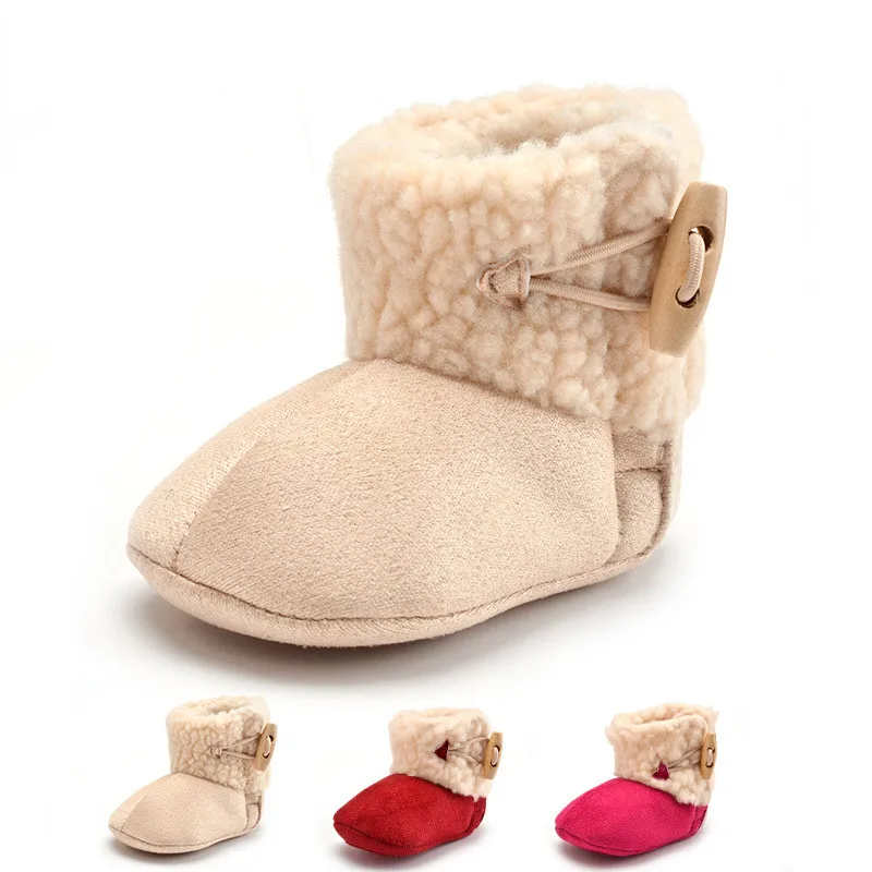 

Winter Baby Boys Girls Shoes Infants Toddler Warm Shoes Faux Fur Baby Girls Booties First Walker Baby Boy Boots Newborn Shoes