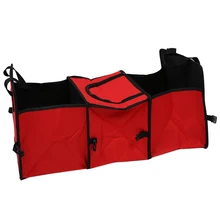 Red 2 in 1 Car Boot Organiser Shopping Tidy Heavy Duty Foldable