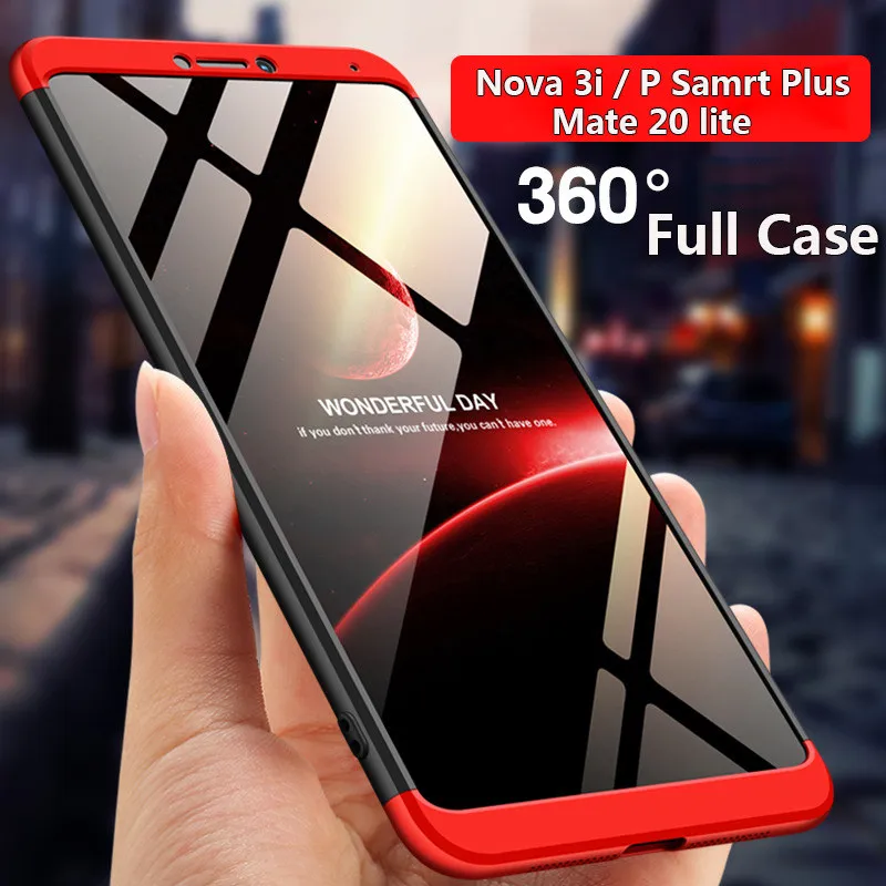 

WeeYRN 360 Hard Full Cover for Huawei P Smart 2019 Plus Nova 3i 3 Matte Case Luxury PC 3 in 1 Cover Huawei Mate 20 P20 lite Pro