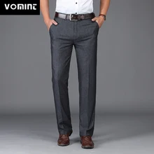 VOMINT костюм брюки мужские брюки вискоза стрейч эластичные прямые брюки черные деловые брюки костюм брюки MS9812