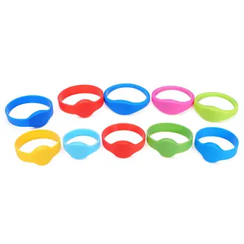

100PCS/LOT 125khz T5577/T5567/T5557 Rewritable RFID Wristband Bracelet Copy Clone ID Card For Swimming Pool Sauna Room GYM