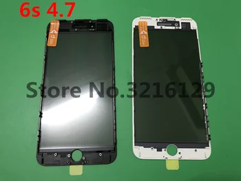 

50pcs Cold Press Replacement LCD Front Touch Screen Glass Outer Lens with frame OCA+Polarized film for iphone 6s 4.7inch